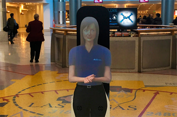 Аэропорт Лас-Вегаса обслуживают ассистенты-голограммы