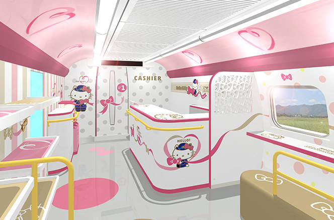 В Японии появился поезд, оформленный в стиле Hello Kitty