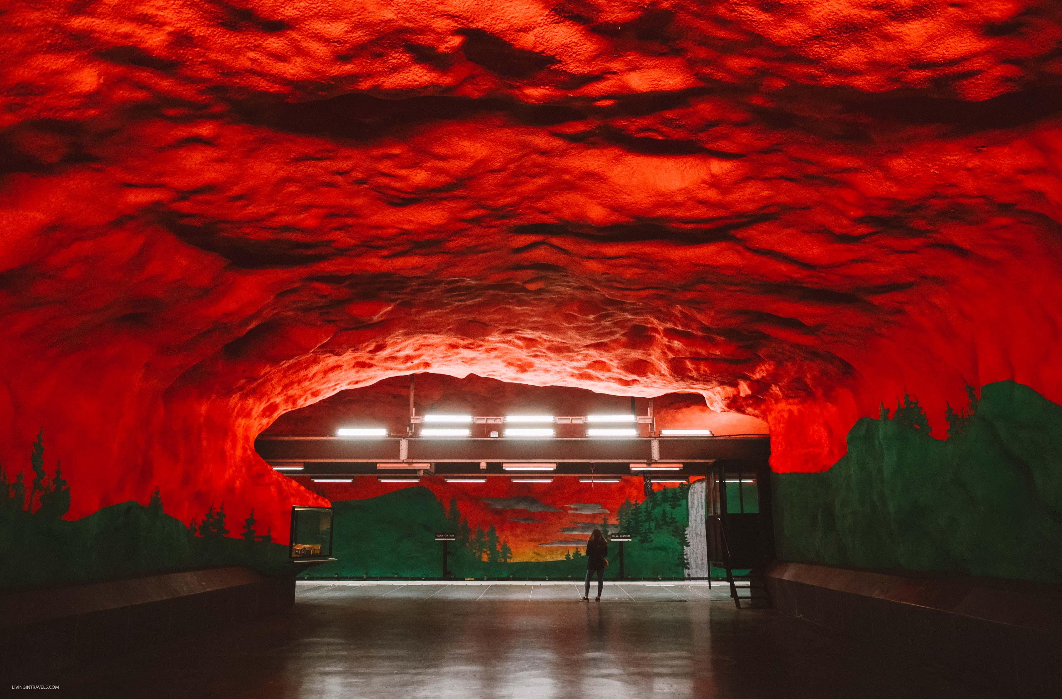 Станция Solna centrum. Арт-тур по метро Стокгольма: самые красивые станции