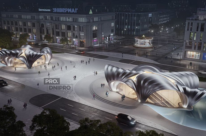 Появились первые фото метро в Днепре от студии Zaha Hadid Architects