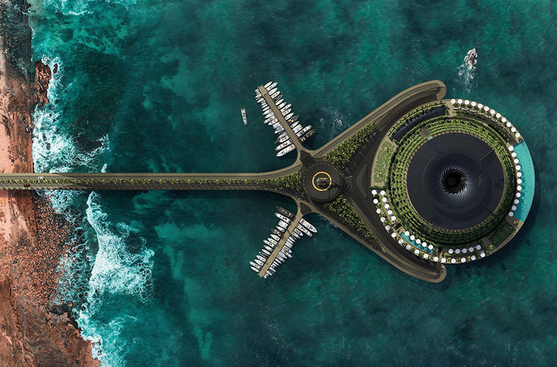 В Катаре построят футуристический плавучий отель
